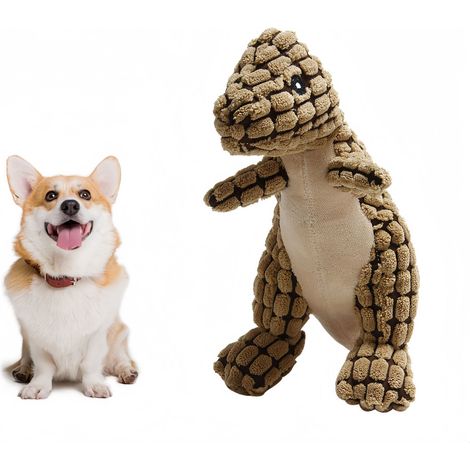 Jouet en peluche pour chien en forme de dinosaure (1/5)