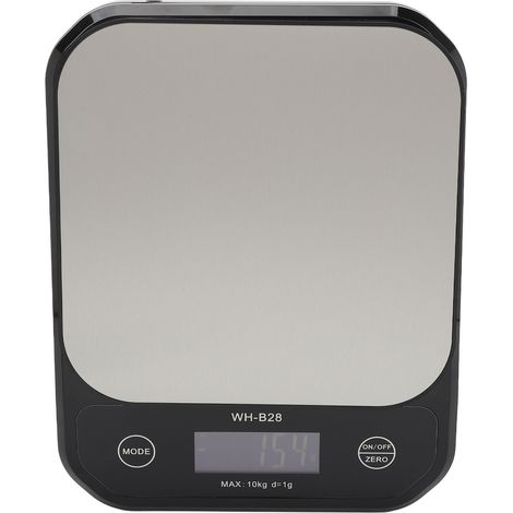Balance de cuisine (précision : 1 g à 10 kg), étanche IP7, avec écran LCD, en acier inoxydable, idéale pour la cuisine familiale et les cafés.