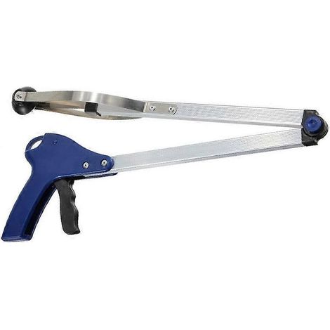 Pince à déchets pliable de 83 cm, outil de ramassage et de préhension (bleu)-83x13cm-Blue (1/3)