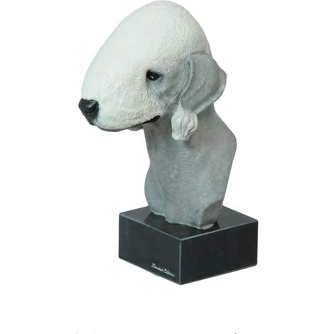 Bedlington Terrier, Rothbury Terrier - statuette peinte, figurine, réalisée par un artiste, marque Art-Dog (1/3)