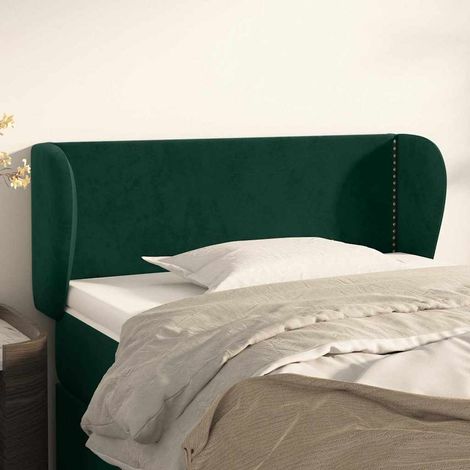 vidaXL Cabecero de terciopelo verde oscuro 83x23x78/88 cm (1/5)