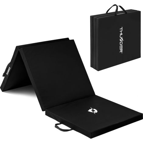 THUNDER MG-02-BLACK Gymnastikmatte 180 x 60 x 5 cm Faltbar Schwarz Trainingsmatte (1/5)
