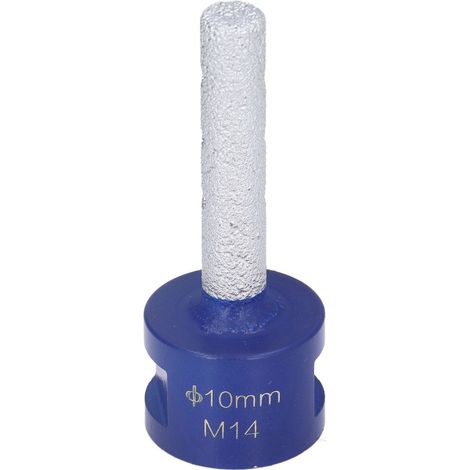 Fraise diamantée à doigt pour brasage sous vide, filetage M14, pour porcelaine et céramique dure, 10 mm (1/5)