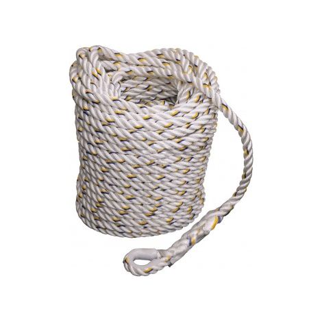 Cuerda torcida con indicador de desgaste y guardacabo Ø14mm IRUDEK Cobra Blanco 50m