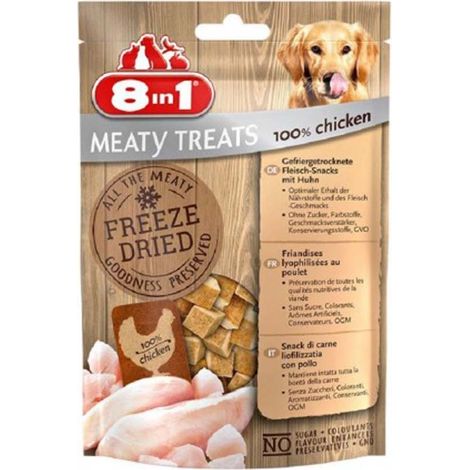 8IN1 FREEZE DRIED MEATY TREATS 100% POLLO GR. 50 (FA) -