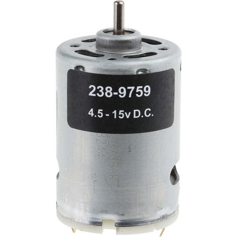 Moteur à courant continu RS PRO, 4,515 V c.c., 19,8 W, 12 048 tr/min, dia. de l'arbre 3.18mm ( Prix pour 1 ) (1/3)