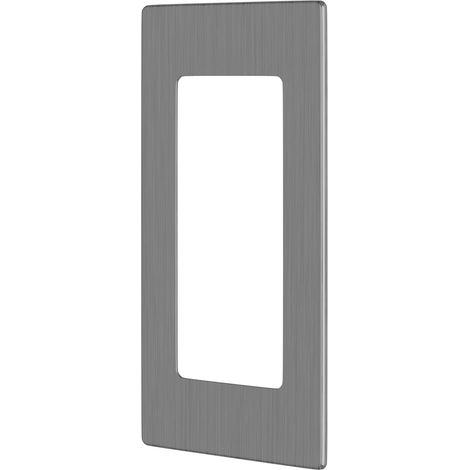 Proofvision Brushed Steel Face Plate for PV11 In-Wall Twin Electric Toothbrush Charger and PV12 Shaver Combo - PV11-BS-FR (1/3)