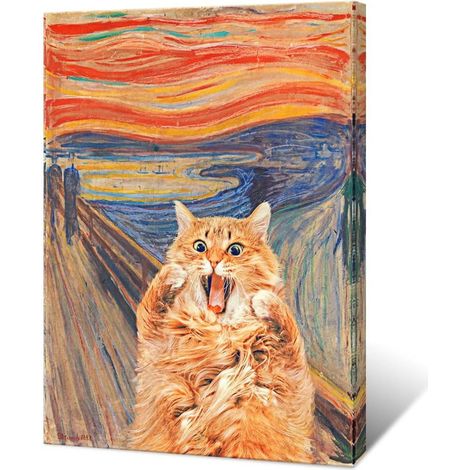 Tableau En Toile - The Scream - Décoration Murale Pour Chambre À Coucher Et Salon - 30x40 cm - Non Encadré (1/5)