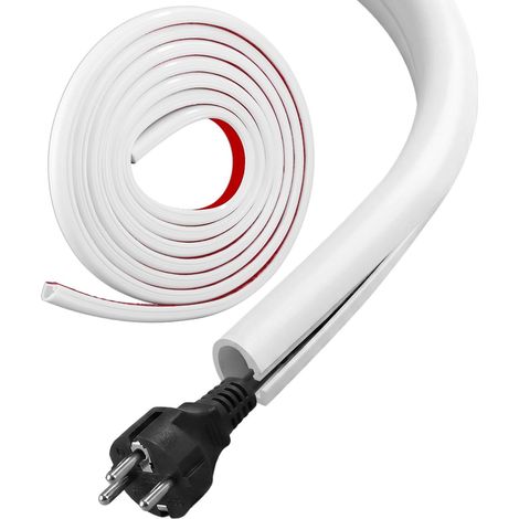 3 Mètres De Goulotte Passe Cable, Cache Cable, Cache Fil Electrique, pour Cables, Cache Fil Convient pour La Gestion des Câbles Muraux(15×10mm)  Gouttière pour cacher les câbles, cacher le câble TV po (1/5)
