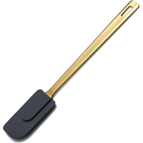 Goldener Silikon-Spatel, hitzebeständig, spülmaschinenfest, flexibel