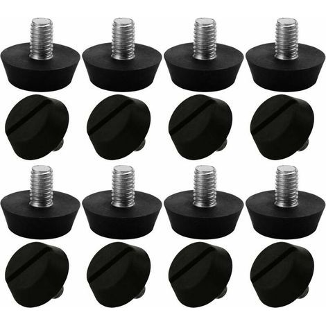 16pcs Pieds de Meubles Réglables Nivellement Patin Base Jambe Pied de Table Chaise Ajustables Protection Sol M6 x 10 x 20mm-- (1/5)