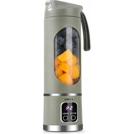 Blender Portable USB Rechargeable ZELIN HS-860, 450 ml, 12 Lames, 2 Vitesses, Broyage de Glace, Vert, 3,7 V (1/5)