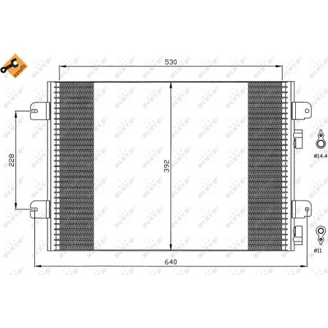 Condenseur, climatisation NRF 35542 DACIA 8200182361 8200191738 8200557066
