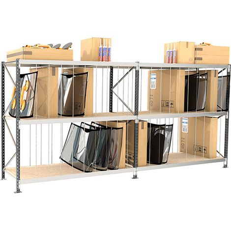 Cremagliera a 3 livelli per parabrezza - Modulo di avviamento - hxlxp: 2000x2000x1000mm - RAYOPB/3N/2020/D (1/4)