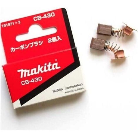 Plaquettes de charbon compatibles Makita CB430 – Référence 191971-3, lot de 2, pour perceuses et outils électroportatifs (1/3)