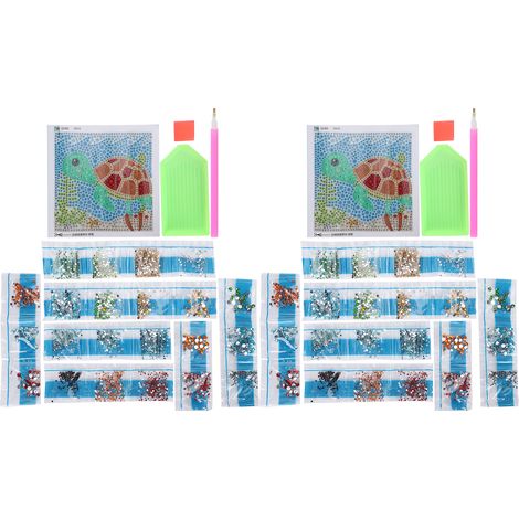 Lot 2 Kit Peinture Diamant 5D DIY Broderie Point de Croix Enfant Artisanat Décoration (1/5)
