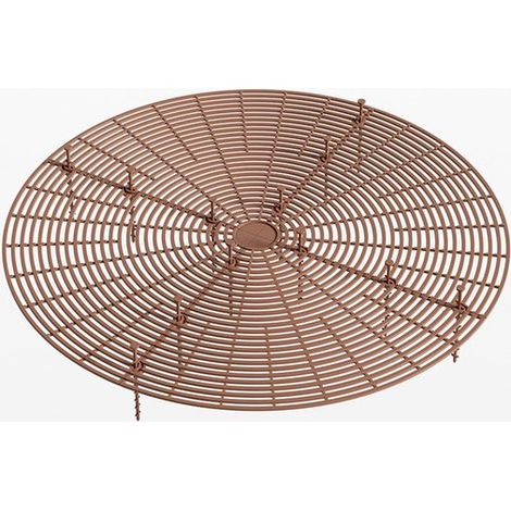 Protector de macetas, Perforado para mantener la tierra en su lugar, Evita que se vuelque, Cubierta protectora de malla, Marrón, 30 cm (1/5)