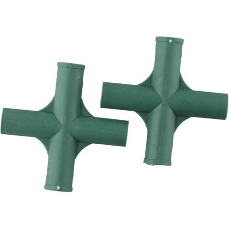 Connecteurs pour cadres de serre de jardin – Diamètre 19 mm – Raccords pour structures végétales – Résistants aux intempéries – Lot de 8 pièces (Modèle n°2)