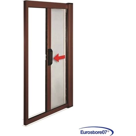 ZANZARIERA KIT A MOLLA PER PORTA FINESTRA NON FRIZIONATA BRONZO  cm.160x250h.