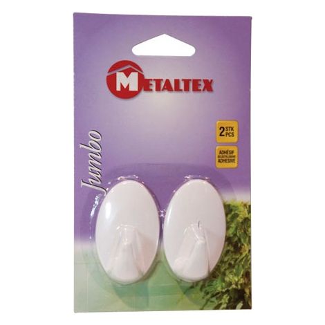 Metaltex ganchos adhesivos blancos lote de 2 de 5 cm