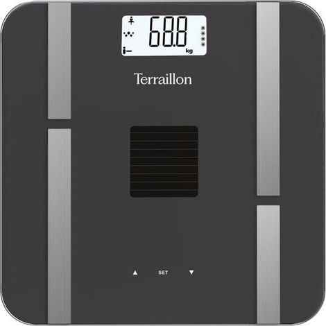 PESE-PERSONNE 15518 SANS PILE ENERGIE SOLAIRE PLATEAU VERRE LCD TERRAILLON - SUNPOWERFIT (1/2)