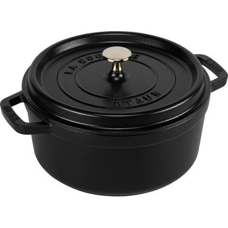 Staub Cocotte Schwarz 3,8 L 24 cm