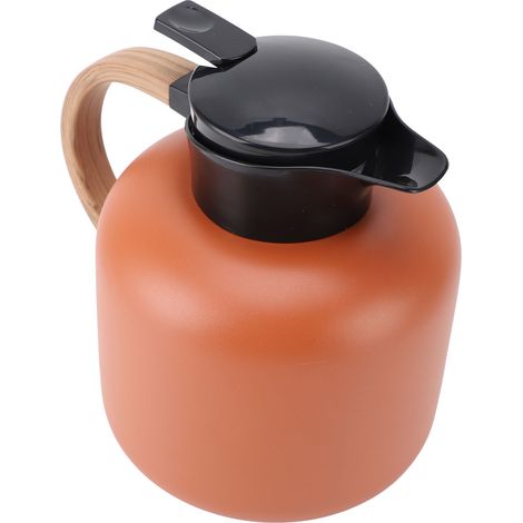 2-Liter-Kaffeethermoskanne aus Edelstahl, doppelwandige Vakuumisolierung, hält Getränke wie Kaffee und Tee bis zu 24 Stunden lang heiß (orange Farbe)
