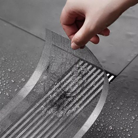 Filtre à cheveux jetable en maille pour siphon de douche/évier de cuisine, sécable et découpable, de 5 m de profondeur.