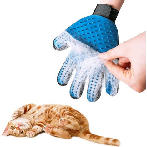 1PC Cat Brushing Glove, Cat Hair Glove 4 in 1 Silicone Grooming Glove for Dog/Cat, Cat Brush Glove for Dogs, Grooming Glove for Pets, Pet Long and/or Short Hair Brush(Right hand) (1/5)
