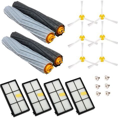 Remplaçant Brosse Kit Pièces accessoires pour iRobot Roomba serie 800 850 860 865 866 870 871 876 880 885 886 890 891 896 900 960 966 980 ect,Kit de pièces de rechange pour roomba (kit Roomba 800 900) (1/4)