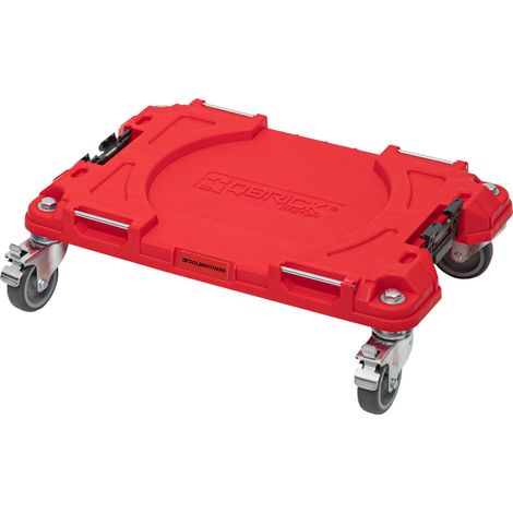 Toolbrothers RHINO L mobiler Transportroller ULTRA Rollbrett mit Schwenkrädern aus Metall und Bremse