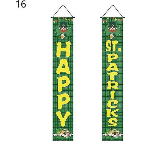 1 Paire D'ornements Suspendus Accrocheurs En Polyester Vert, Large Utilisation, Panneau De Porche Lutin Irlandais, Fournitures Domestiques Q (1/5)