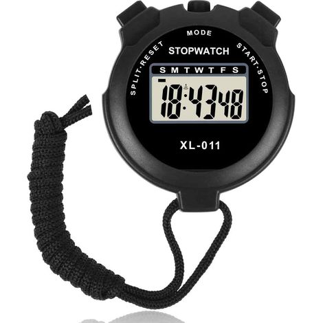 Chronomètre Sportif - Affichage Numérique Précis 1/100s - Pour Entraneurs Et Arbitres - Basket Course Natation - Avec Alarme Et Calendrier - 1 Pièce (1/5)