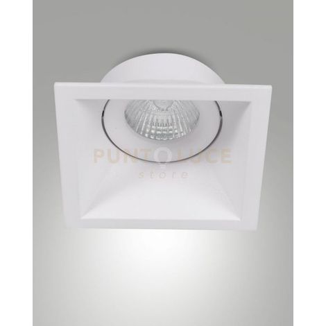 TOODLE FARETTO ATTACCO GU10 QUADRATO BIANCO ORIENTABILE 9,3CM