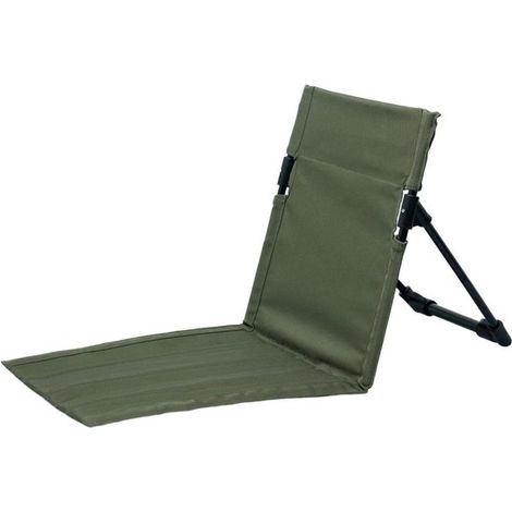 Chaise pliante de camping – Verte – Dossier réglable – Légère – Sac de rangement inclus – Plage (1/5)