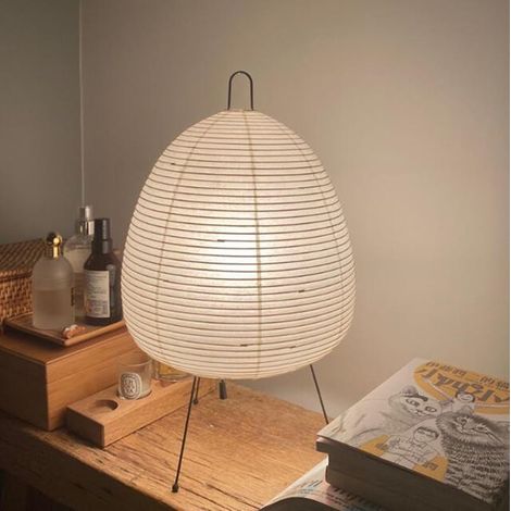 Rétro Lampe en papier de riz Style japonais à poser chambre (1/4)
