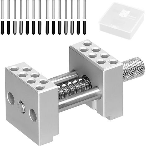 Étau d'établi de précision, mini-étau d'établi multifonctionnel pour le modélisme, largeur de serrage réglable, avec 14 tiges de serrage (1/5)