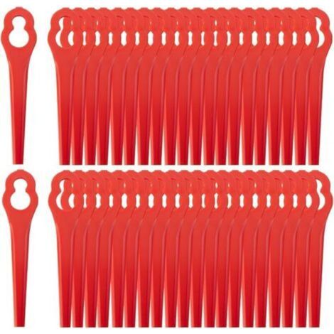 Pack of 100 Replacement Blades Compatible with GE-CT 18 Li, GC-CT 18/24 Li and GC-CT 18/24 Li P, BG-CT 18 Li, RG-CT 18/1 Li Cordless String Trimmer - Plastic Blade for Brush Cutter (1/5)