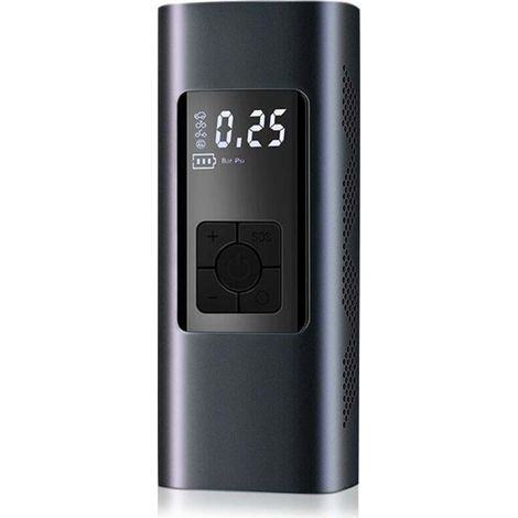 6000mAh Mini Electric Air Pump. Portable Air Compressor Cordless Tire Inflator 150PSI with Digital LCD Screen. Electric Bicycle Pump with
