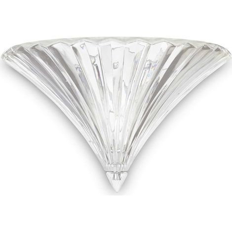 Ideal Lux Santa - 1 encendedor de pared grande para interiores claro transparente con vidrio, E14