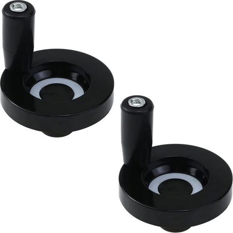 Lot de 2 manivelles filetées M6 63 x 8 mm pour tour et meuleuse Volant métallique de 63 mm (2,48 pouces) (1/5)