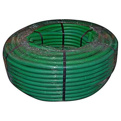 TUBO CORRUGATO CON TIRAFILO VERDE Ø 25 - Rotolo 50 mt