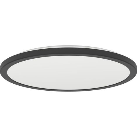 Lampe de salle de bain avec télécommande Rovito-R rond - noir - Ø 38,9cm - 901454