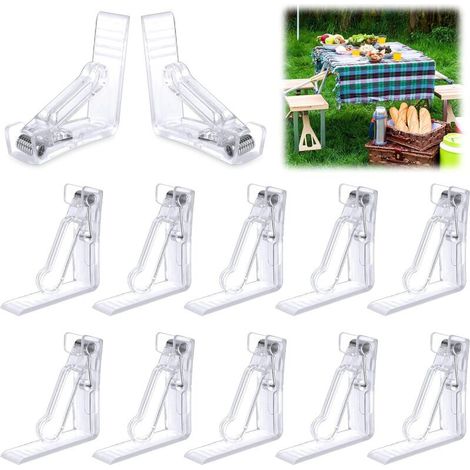 Table Clips 20 Pcs Plastic Tablecloth Clips Adjustable Tablecloth Clip Spring Tablecloth Clip for Kitchen Office Restaurant Picnic (1/4)