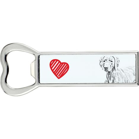 Apribottiglie Weimaraner con cane, apri-frigo personalizzato, regalo unico per uomo di Art-Dog (1/5)