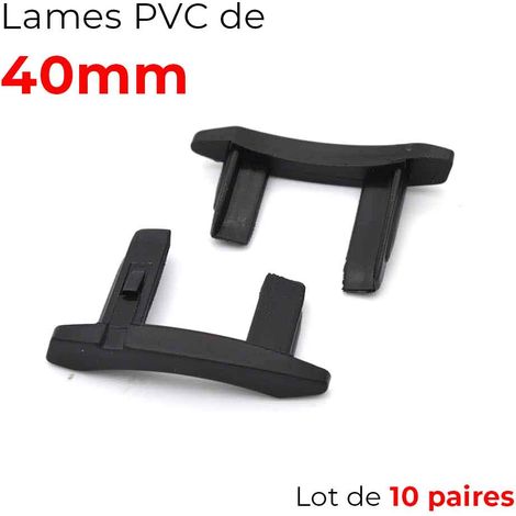 Lot 10 Paires Bouchons Lame PVC 40mm Volet Roulant - À Insérer (1/2)