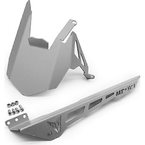 Convient pour Yamaha MT-07 FZ07 13-17 ans, garde-boue arrière en alliage d'aluminium, cache décoratif, couvercle de chaîne, carter de chaîne (ensemble gris) (1/5)