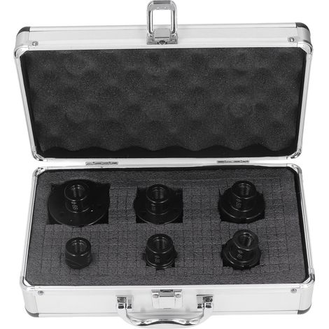 Lot de 6 scies cloches diamantées pour meuleuse d'angle, filetage M14, diamètres 20, 35, 40, 50, 55 et 68 mm, pour verre, carrelage et marbre. (1/5)
