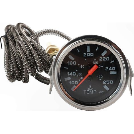 52 mm wasserdichtes elektrisches Wassertemperaturmessgerät, 40-120 °C/100-250 °F Thermometer für Boote und Bauwesen, Hitzeanzeige für Schiffsmotoren, Hochleistungs-Temperaturmesser. (1/5)