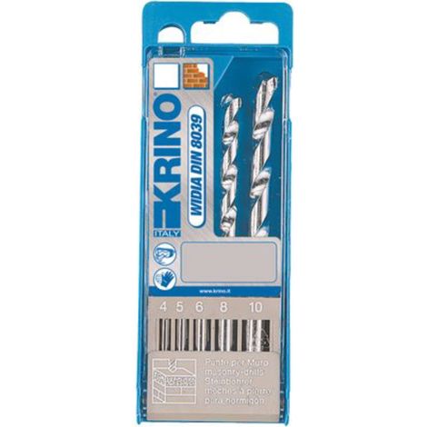 PUNTA TRAPANO WIDIA STANDARD 03001 ASTUCCIO KRINO - MM 4,0/10,0 CF=PZ 5 - 1 confezione